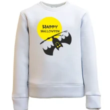 Детский свитшот Happy Halloween с летучей мышью