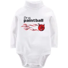 Детское боди с длинным рукавом Devil paintball