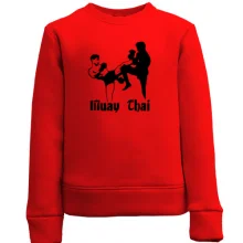 Детский свитшот Muay Thai с силуэтами бойцов