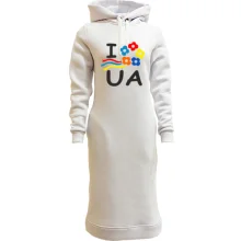 Худи платье I love Ukraine с венком