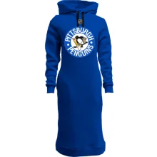 Худи платье Pittsburgh Penguins с эмблемой в синем круге