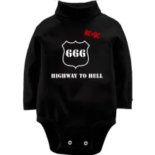 Детское боди с длинным рукавом AC/DC - Highway to hell
