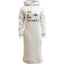 Худи платье In code we trust