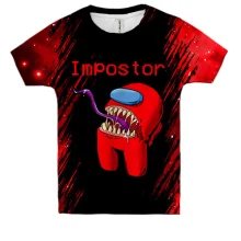Детская 3D футболка Among us Impostor