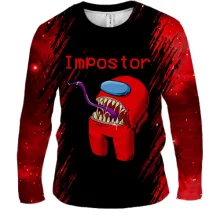 Мужской 3D лонгслив Among us Impostor
