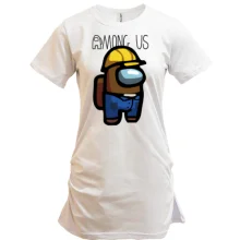 Удлиненная футболка Among Us Builder