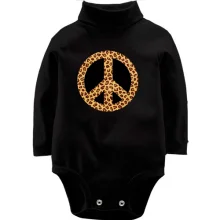 Дитяче боді з довгим рукавом peace (леопард)