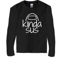 Детский лонгслив Among us Kinda sus