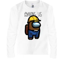 Детский лонгслив Among Us Builder