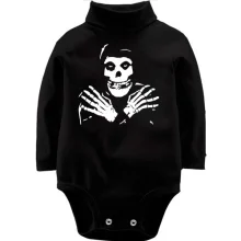 Детское боди с длинным рукавом The Misfits (скелет)