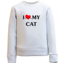 Детский свитшот I love my cat