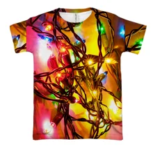 3D футболка Christmas garland