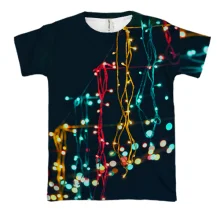 3D футболка Christmas garland 2