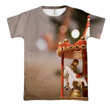 3D футболка Christmas carousel