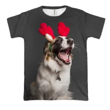 3D футболка New Year dog 3