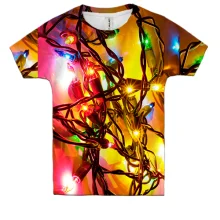 Детская 3D футболка Christmas garland
