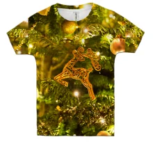 Дитяча 3D футболка Christmas tree