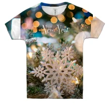 Детская 3D футболка Christmas snowflake
