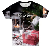 Детская 3D футболка New Year gifts 2