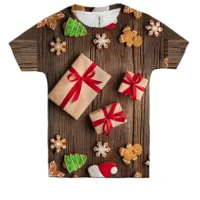 Детская 3D футболка New Year gifts 3