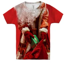 Детская 3D футболка Santa Claus with a bag