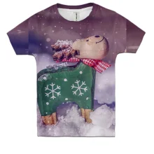 Детская 3D футболка Winter deer