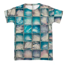 3D футболка Glass squares