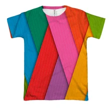 3D футболка Colorful stripes