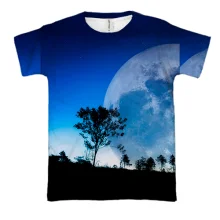 3D футболка Great moon