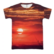 3D футболка Red sunset
