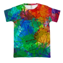 3D футболка Multicolored blots