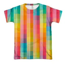 3D футболка Rainbow squares