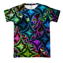 3D футболка Rainbow rhombuses