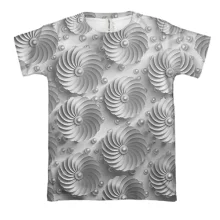 3D футболка Silver abstraction