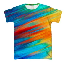 3D футболка Rainbow stains 2