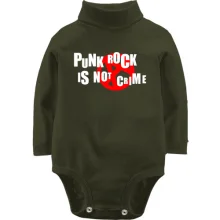 Детское боди с длинным рукавом Punk rock is not crime