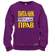 Свитшот Виталик всегда прав