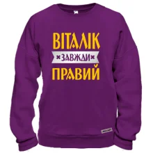 Світшот Віталік завжди правий