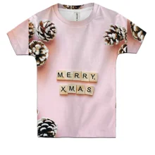 Дитяча 3D футболка Merry Christmas 2