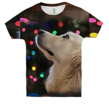 Детская 3D футболка New year dog