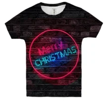 Детская 3D футболка Merry Christmas 3