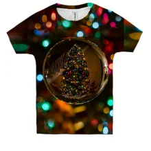 Дитяча 3D футболка Ball with Christmas tree 2