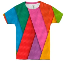 Дитяча 3D футболка Colorful stripes
