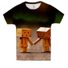 Детская 3D футболка Wooden little people love