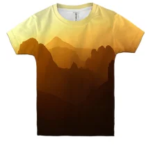 Детская 3D футболка Mountains sunset