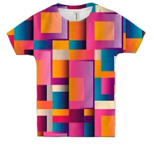 Дитяча 3D футболка Colored squares