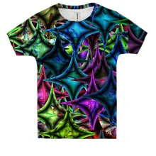 Дитяча 3D футболка Rainbow rhombuses