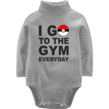 Детское боди с длинным рукавом Go to the gym