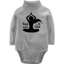 Дитяче боді з довгим рукавом Keep Calm an Do Yoga