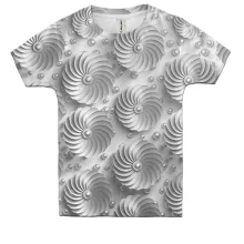 Детская 3D футболка Silver abstraction